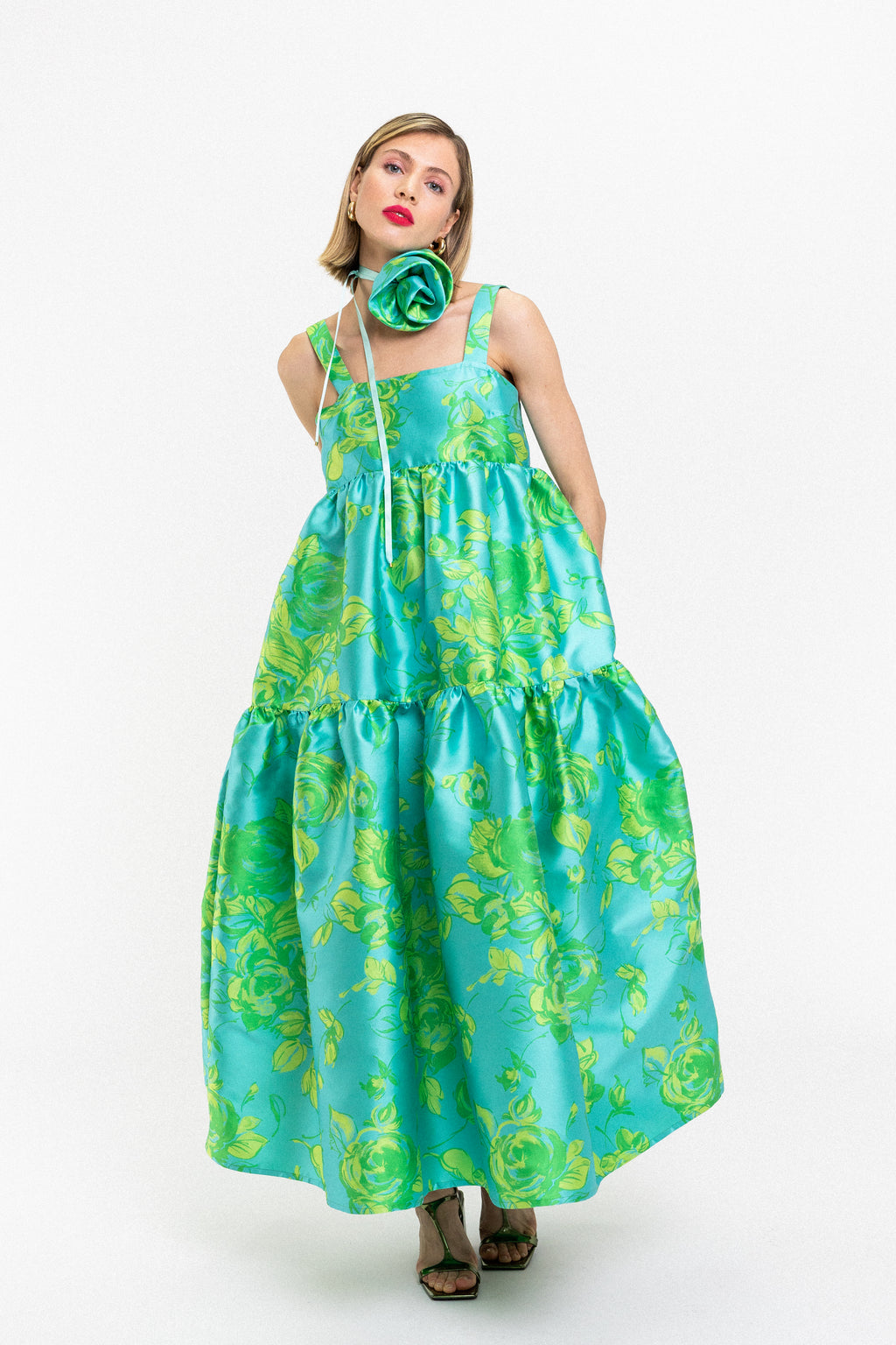 DEOLINDA DRESS GREEN