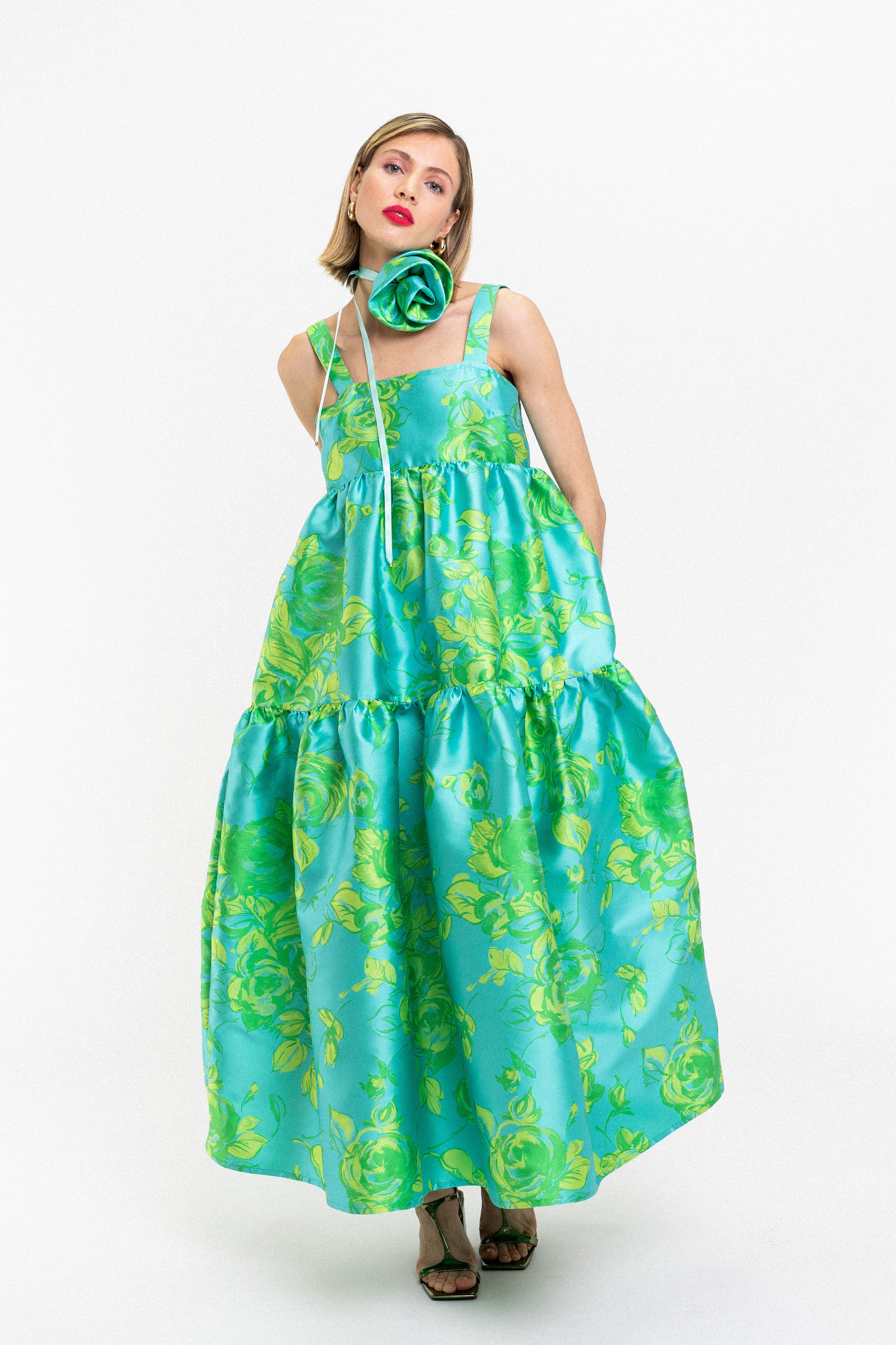 DEOLINDA DRESS GREEN