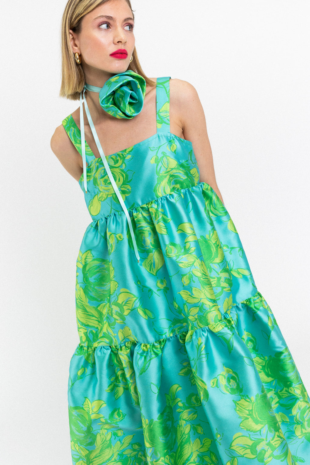 DEOLINDA DRESS GREEN