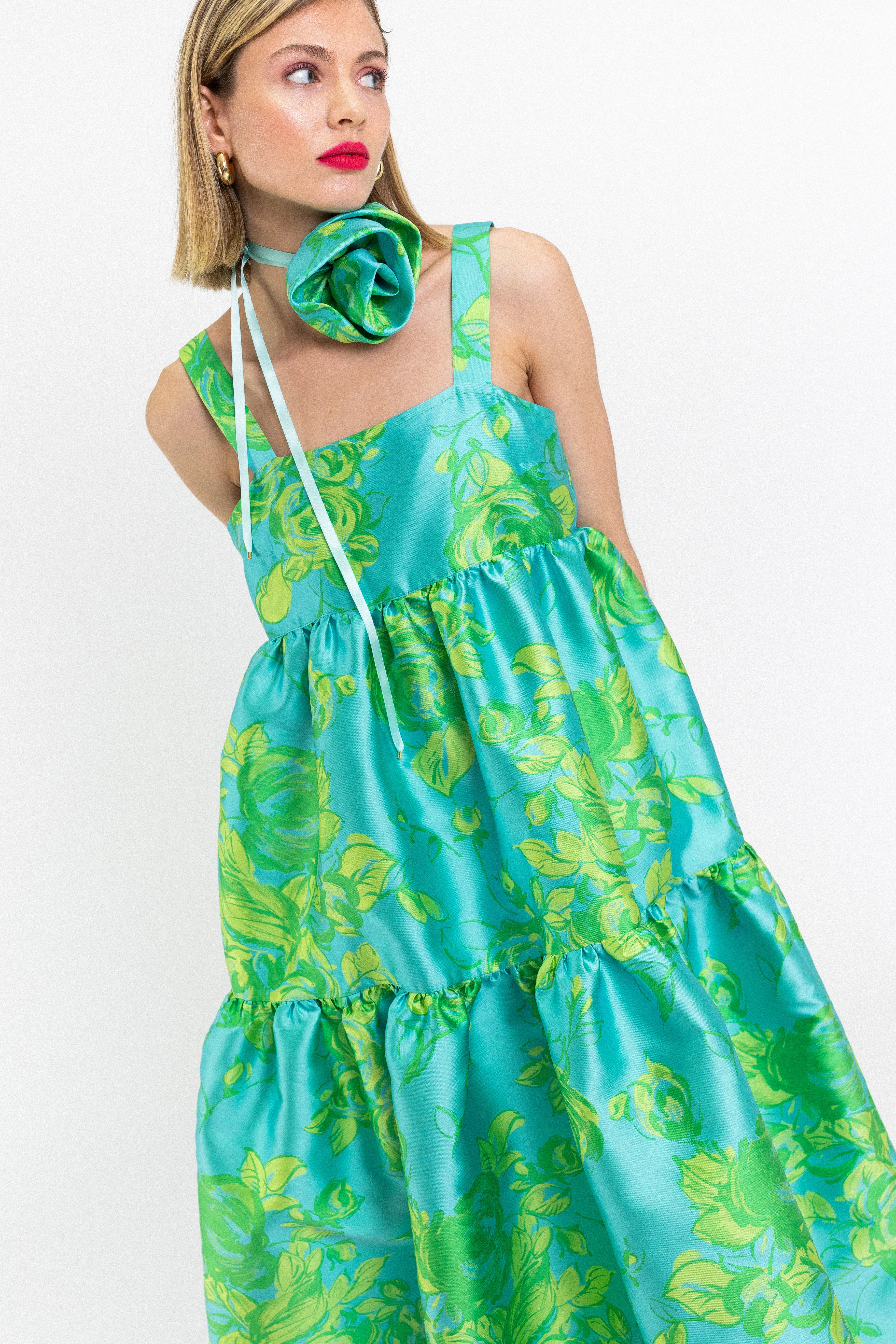 DEOLINDA DRESS GREEN