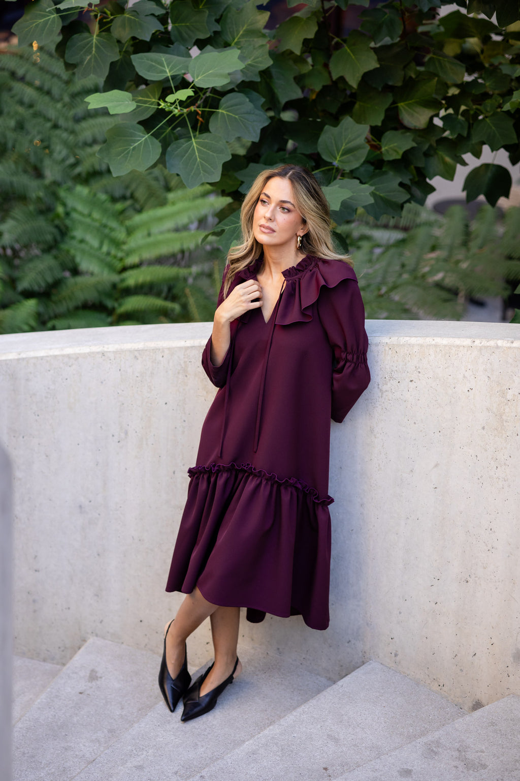 VESTIDO ARIANA BORDEAUX